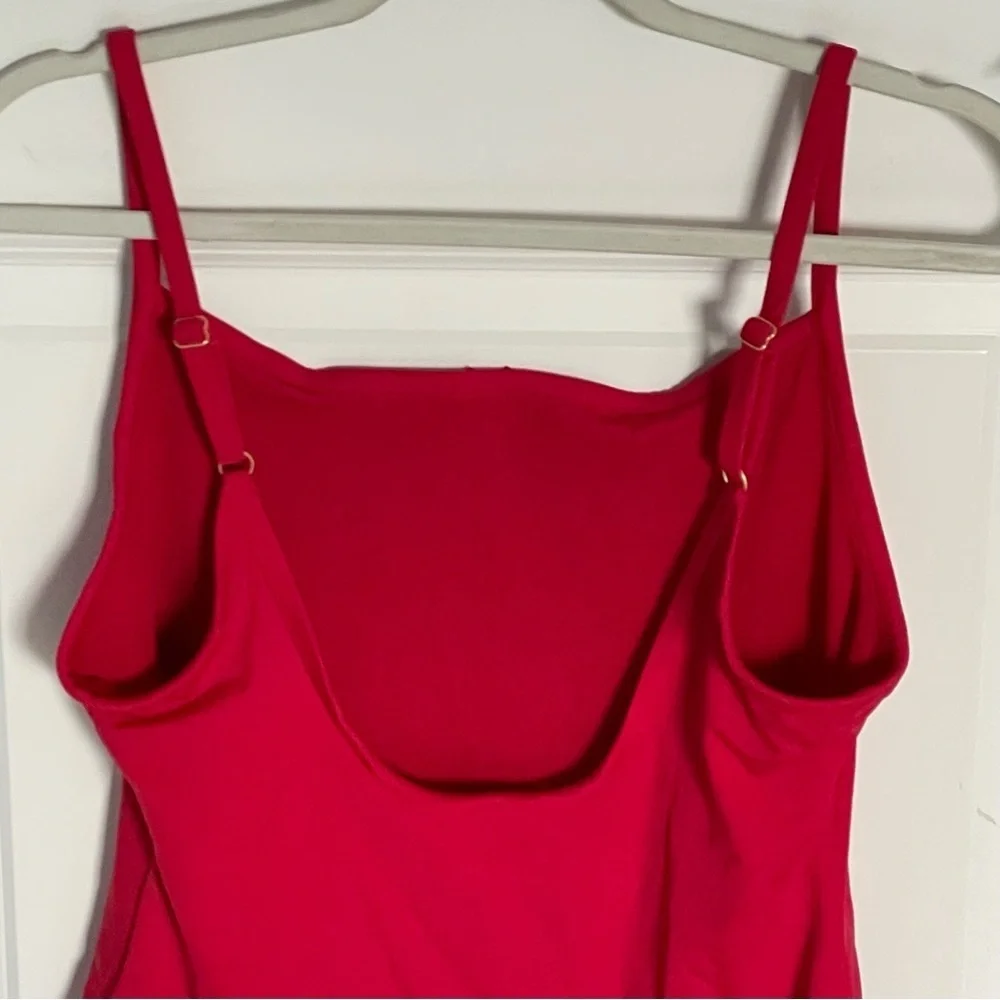 New! PINK x Frankies Bikinis Poppi One-Piece Swimsuit Merlot Red XL 47328